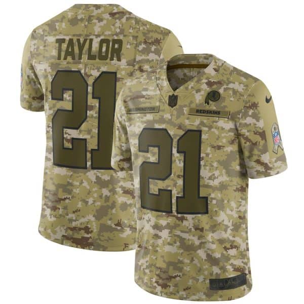 Washington Redskins #21 Sean Taylor 2018 Camo Salute To Service Limited Stitched Jersey