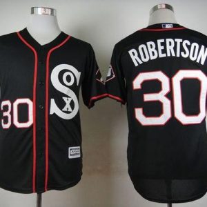 White Sox #30 David Robertson Black New Cool Base Stitched Jerseys