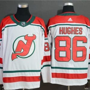 New Jersey Devils #86 Jack Hughes White Stitched Jersey