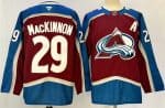 Colorado Avalanche #29 Nathan MacKinnon Burgundy 2024-25 Home With A Patch Stitched Jersey
