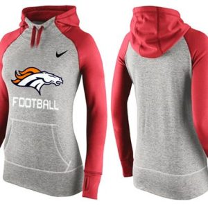 Nike Denver Broncos Performance Hoodie Grey Red_1