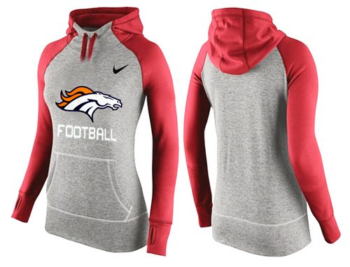 Nike Denver Broncos Performance Hoodie Grey Red_1