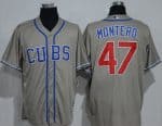 Cubs #47 Miguel Montero Grey New Cool Base Alternate Road Stitched Jersey