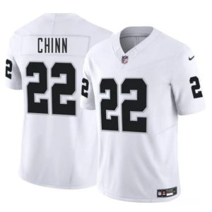Las Vegas Raiders #22 Jeremy Chinn White 2025 F.U.S.E. Vapor Stitched Jersey