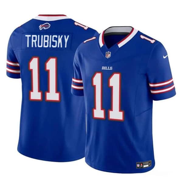 Buffalo Bills #11 Mitch Trubisky Blue 2023 F.U.S.E. Vapor Untouchable Limited Stitched Jersey