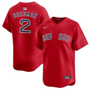 Boston Red Sox #2 Alex Bregman Red 2024 Alternate Limited Stitched Jersey