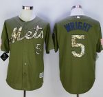 Mets #5 David Wright Green Camo New Cool Base Stitched Jersey