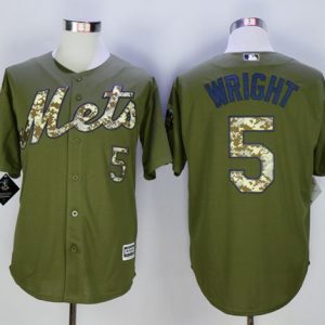 Mets #5 David Wright Green Camo New Cool Base Stitched Jersey