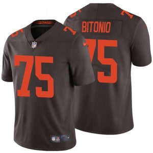 Cleveland Browns #75 Joel Bitonio New Brown Vapor Untouchable Limited Stitched Jersey