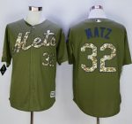 Mets #32 Steven Matz Green Camo New Cool Base Stitched Jersey