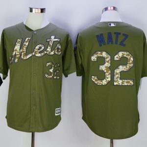 Mets #32 Steven Matz Green Camo New Cool Base Stitched Jersey