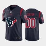 Houston Texans Customized Custom Navy Blue Team Big Logo Limited Stitched Jersey