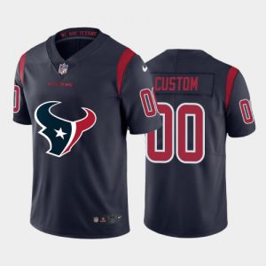 Houston Texans Customized Custom Navy Blue Team Big Logo Limited Stitched Jersey