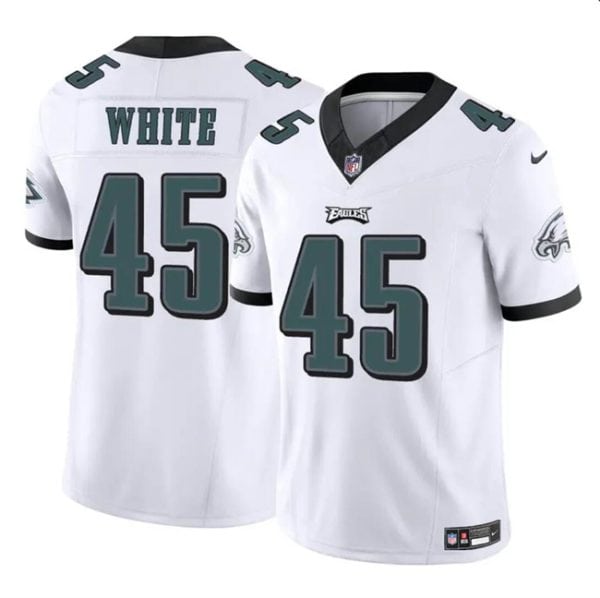 Philadelphia Eagles #45 Devin White White 2023 F.U.S.E Vapor Untouchable Limited Stitched Jersey