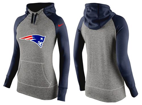 Nike New England Patriots Performance Hoodie Grey Dark Blue_2
