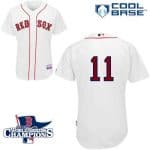 Red Sox #11 Clay Buchholz White Cool Base 2013 World Series Champions Patch Stitched Jersey