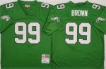 Philadelphia Eagles #99 Jerome Brown Kelly Green Throwback Stitched Jersey