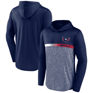 Washington Capitals Black Podium Defender Pullover Hoodie