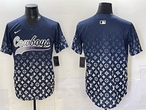 Dallas Cowboys Blank Navy Limited Stitched Jersey