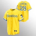Boston Red Sox #28 J.D. Martinez Gold 2021 City Connect Stitched Jersey