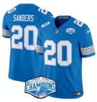 Detroit Lions #20 Barry Sanders Blue 2024 NFC North Champions F.U.S.E. Vapor Limited Stitched Jersey