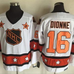 Kings #16 Marcel Dionne White Orange All Star CCM Throwback Stitched Jersey