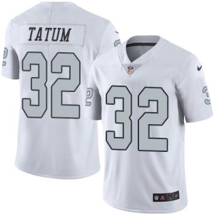 Raiders #32 Jack Tatum White Stitched Limited Rush Nike Jersey