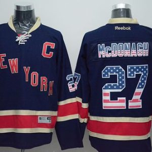Rangers #27 Ryan McDonagh Navy Blue USA Flag Fashion Stitched Jersey