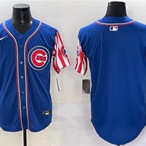 Chicago Cubs Blank Royal 2025 Independence Day Vapor Premier Limited Stitched Jersey