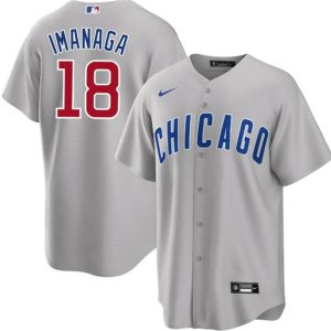 Chicago Cubs #18 Sh¨Âta Imanaga Gray Cool Base Stitched Jersey