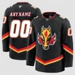 Calgary Flames Custom Black 2024-25 Alternate Stitched Jersey