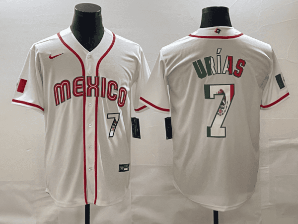 Mexico #7 Julio Ur¨ªas 2023 White World Classic Stitched Jersey