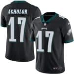Eagles #17 Nelson Agholor Black Stitched Limited Rush Nike Jersey