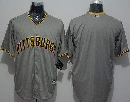 Pirates Blank Grey New Cool Base Stitched Jersey
