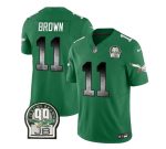Philadelphia Eagles #11 A. J. Brown Green 2023 F.U.S.E. Throwback Vapor Untouchable Limited Stitched Jersey