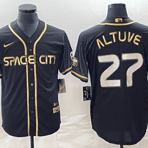 Houston Astros #27 Jose Altuve Black City Connect Cool Base Stitched Jersey