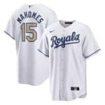 Kansas City Royals White #15 Patrick Mahomes Stitched Jersey