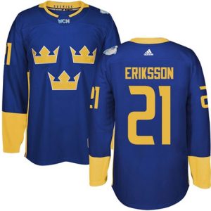 Team Sweden #21 Loui Eriksson Blue 2016 World Cup Stitched Jersey