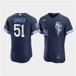 Kansas City Royals #51 Brady Singer 2022 Navy City Connect Flex Base Stitched Jersey