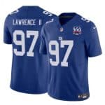 New York Giants #97 Dexter Lawrence II Blue 2024 F.U.S.E. 100TH Season Patch Vapor Untouchable Limited Stitched Jersey