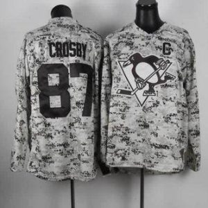 Penguins #87 Sidney Crosby Camo Stitched Jersey