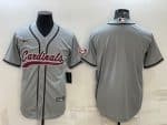 Arizona Cardinals Blank Gray With Patch Cool Base Stitched Jersey