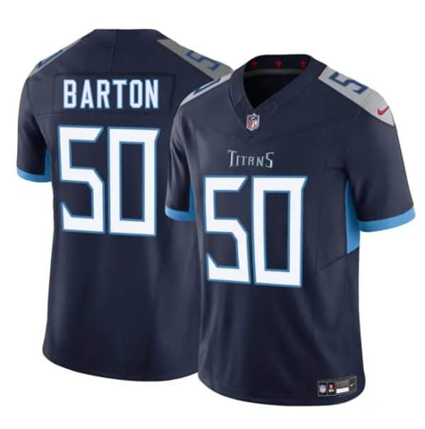 Tennessee Titans #50 Cody Barton Navy 2025 F.U.S.E. Vapor Limited Stitched Jersey