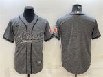 San Francisco 49ers Blank Gray With Patch Cool Base Stitched Baseball Jersey