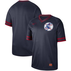 Cleveland Indians Blank Navy Cooperstown Collection Legend Stitched Jersey