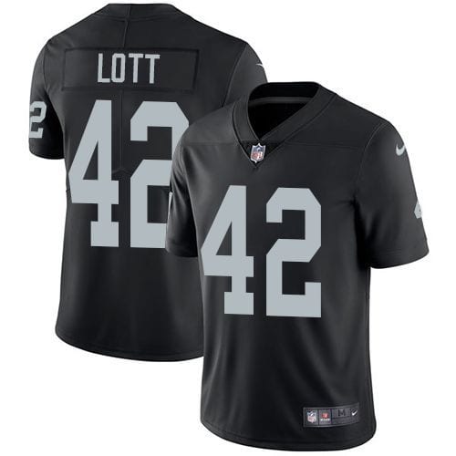 Las Vegas Raiders #42 Ronnie Lott Black Vapor Untouchable Limited Stitched Jersey