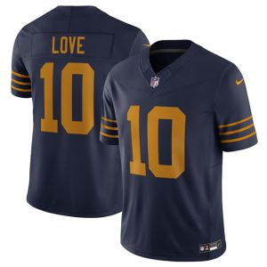 Green Bay Packers #10 Jordan Love Navy The 1923 Classic Vapor F.U.S.E. Limited Football Stitched Jersey