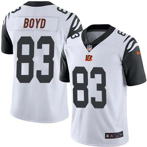 Bengals #83 Tyler Boyd White Stitched Limited Rush Nike Jersey
