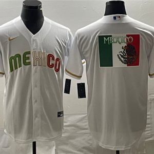 Mexico White 2023 World Classic Team Big Logo Stitched Jersey