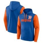 Denver Broncos Blue Orange Fleece Pullover Hoodie